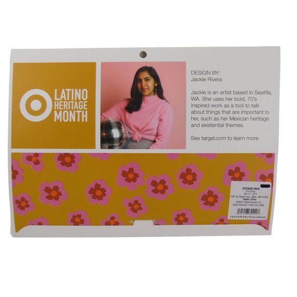 Latino Heritage Month West Emory 2pk Vinyl Cling Vibrant Sticker Pack 7" H x 9.7 - Picture 5 of 7